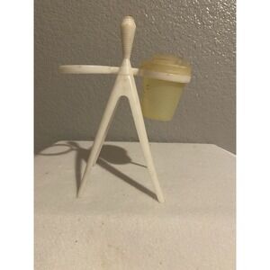 Tupperware Midget S & P Shaker /Stand Holder White holder and 1 shaker only VTG